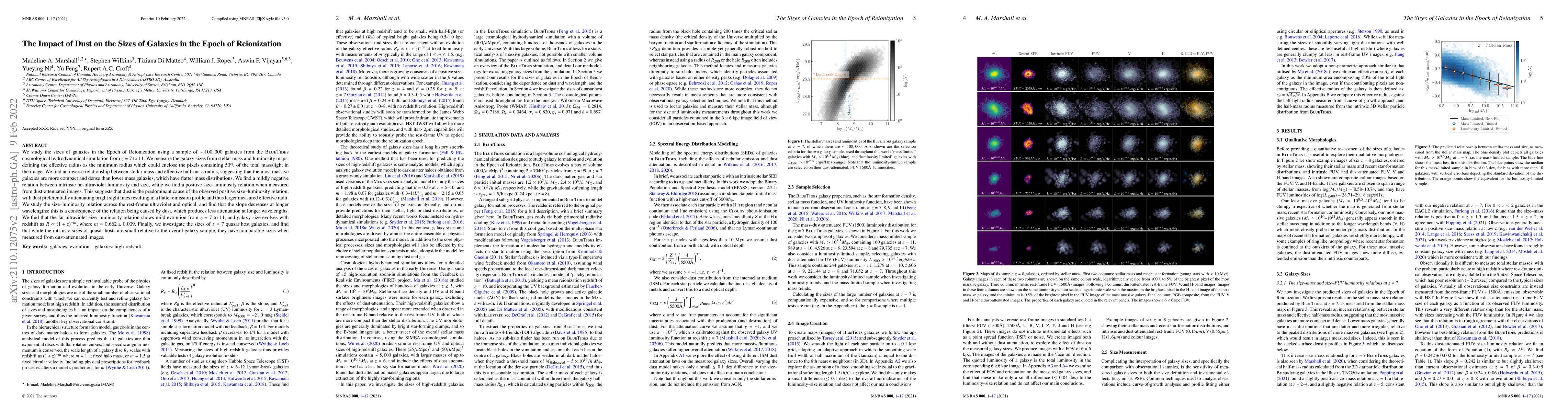 Thumbnail for The Impact of Dust on the Sizes of Galaxies in the Epoch of Reionization