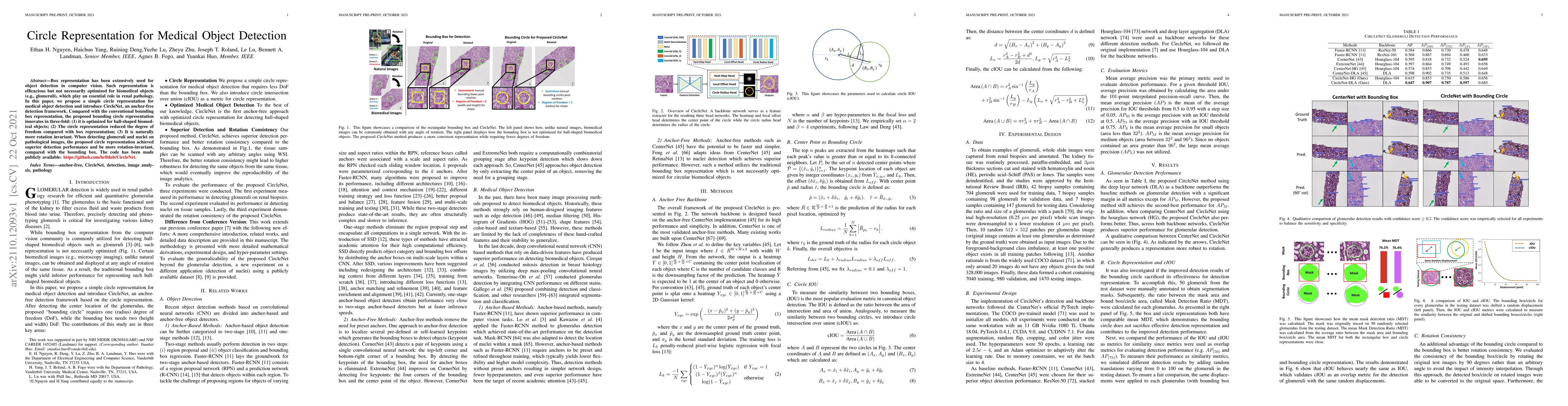 Thumbnail for Circle Representation for Medical Object Detection