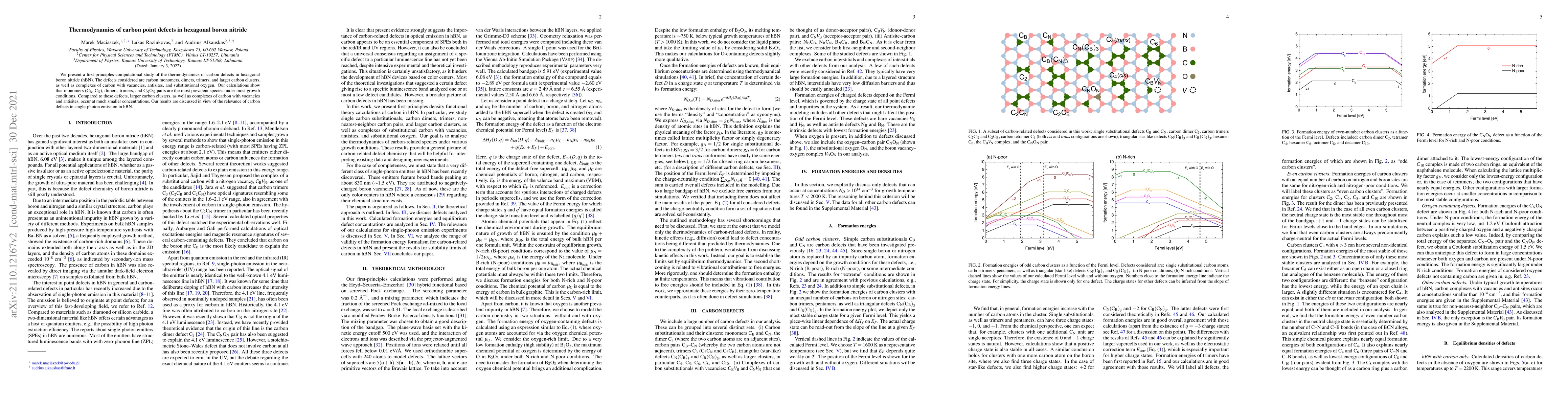 Thumbnail for Thermodynamics of carbon point defects in hexagonal boron nitride