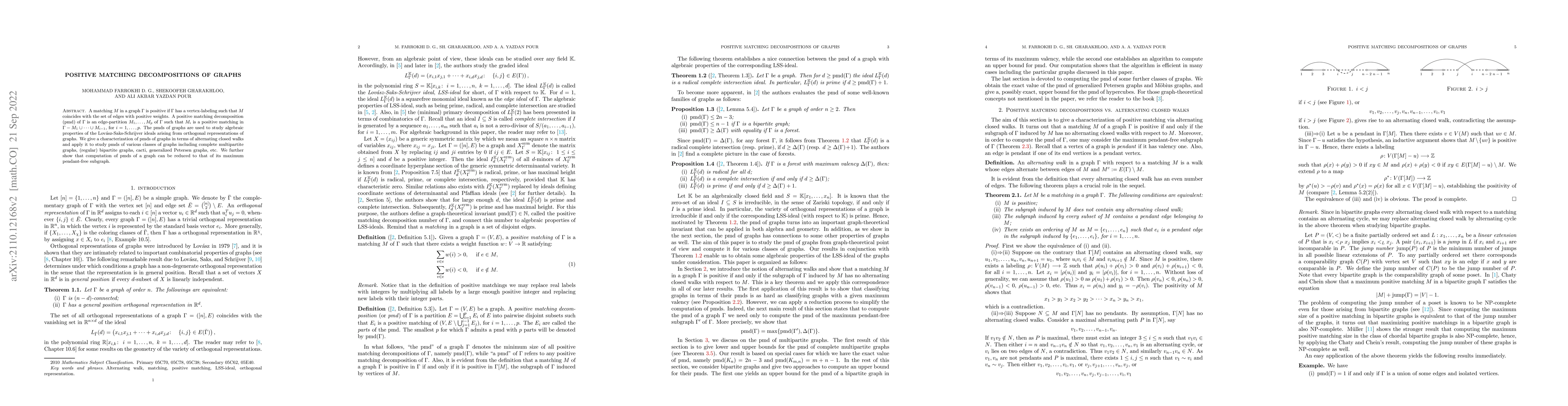 Thumbnail for Positive matching decompositions of graphs