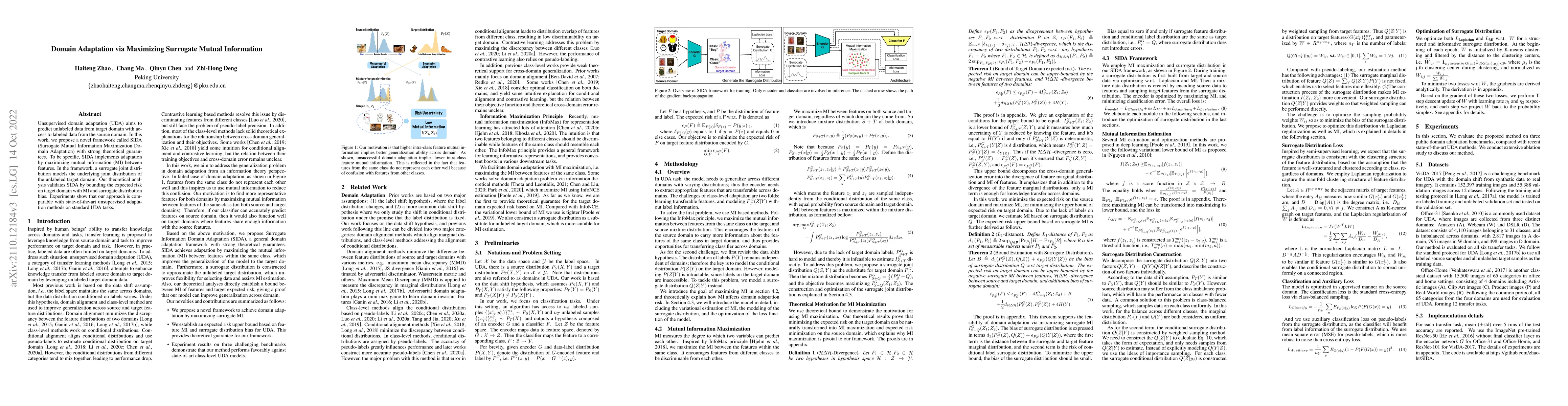 Thumbnail for Domain Adaptation via Maximizing Surrogate Mutual Information