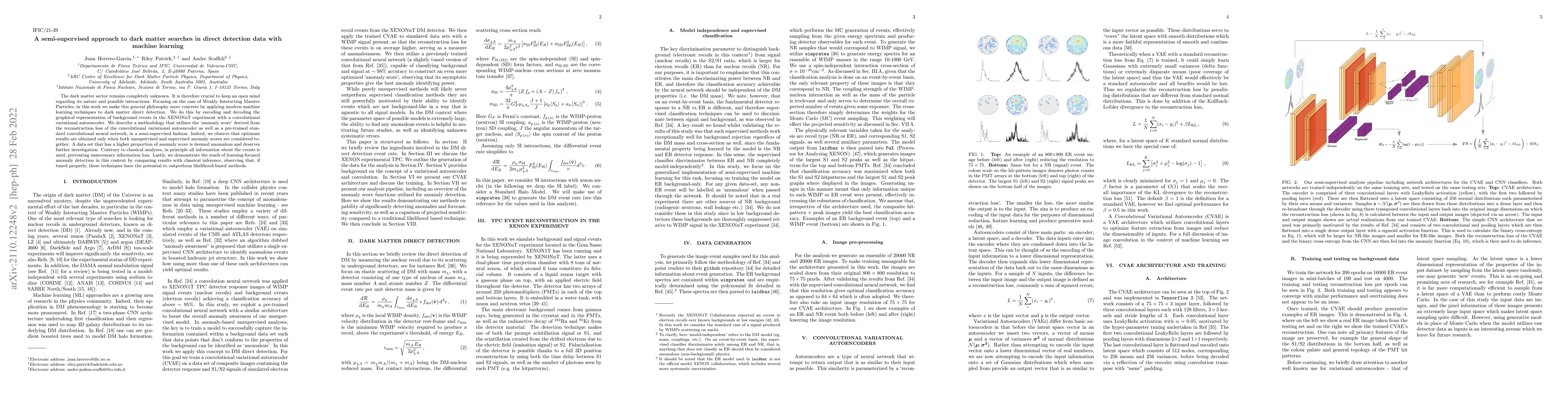 Thumbnail for A semi-supervised approach to dark matter searches in direct detection
  data with machine learning