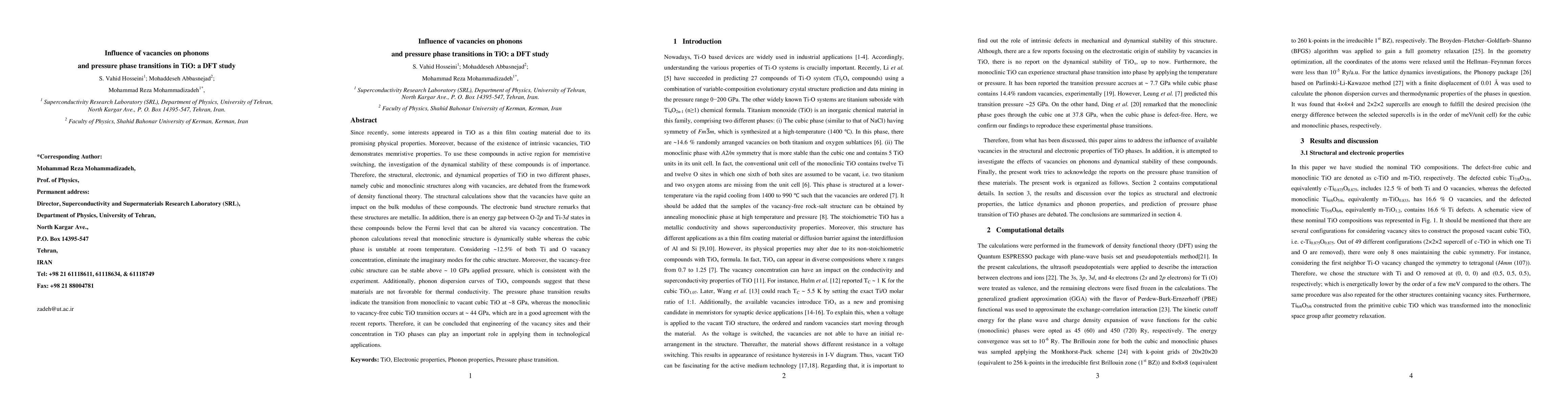 Thumbnail for Influence of vacancies on phonons and pressure phase transitions in TiO:
  a DFT study