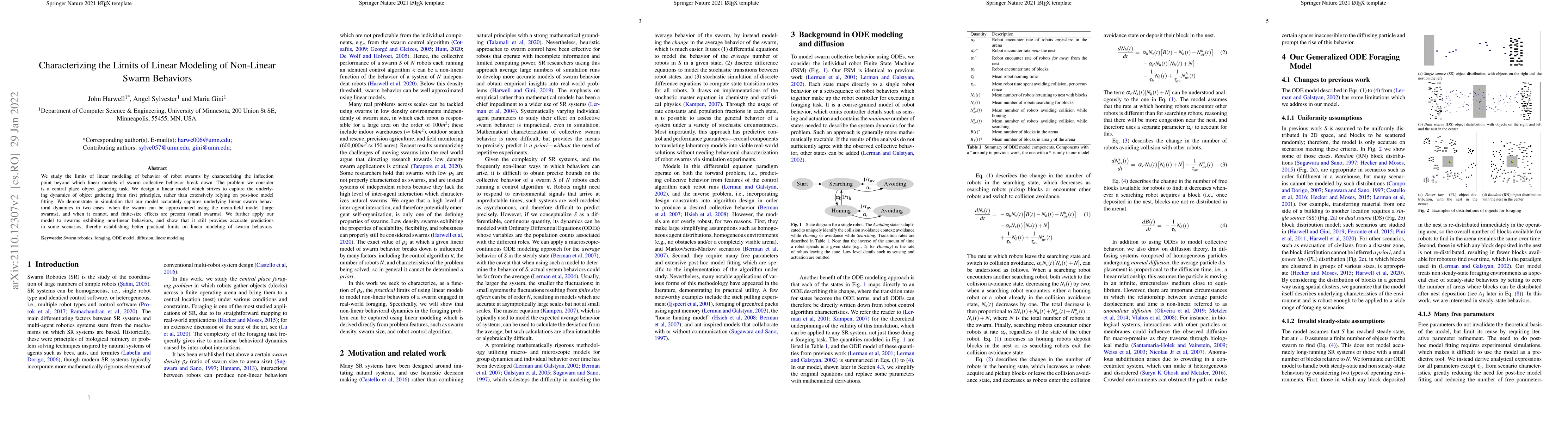 Thumbnail for Characterizing The Limits of Linear Modeling of Non-Linear Swarm
  Behaviors