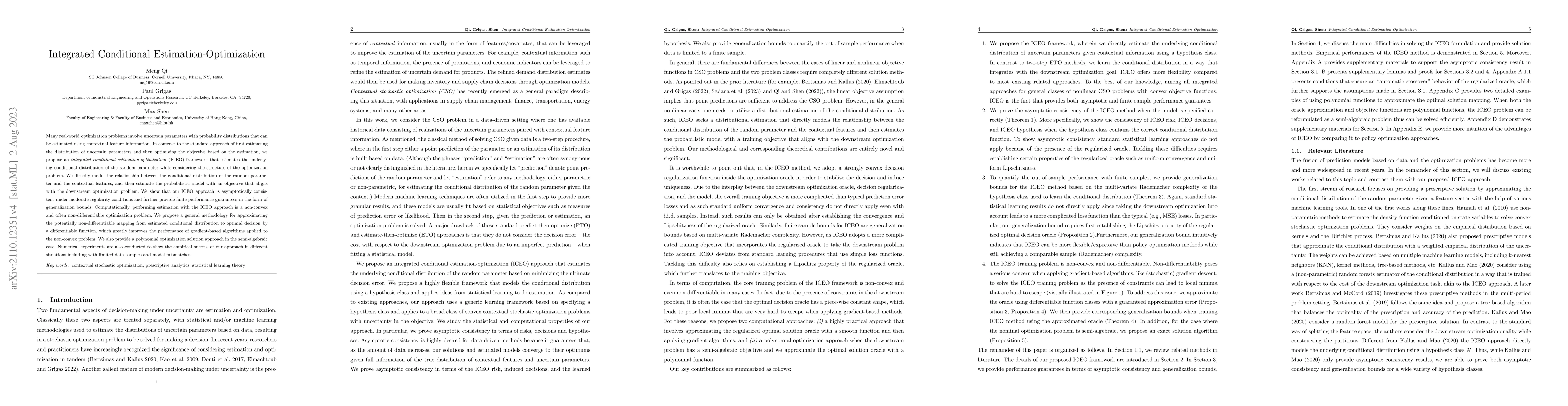 Thumbnail for Integrated Conditional Estimation-Optimization