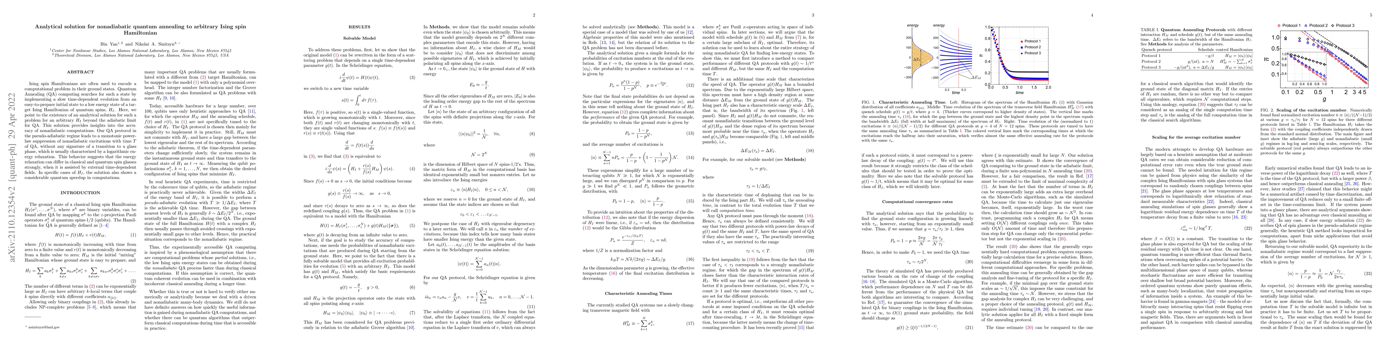 Thumbnail for Analytical solution for nonadiabatic quantum annealing to arbitrary
  Ising spin Hamiltonian