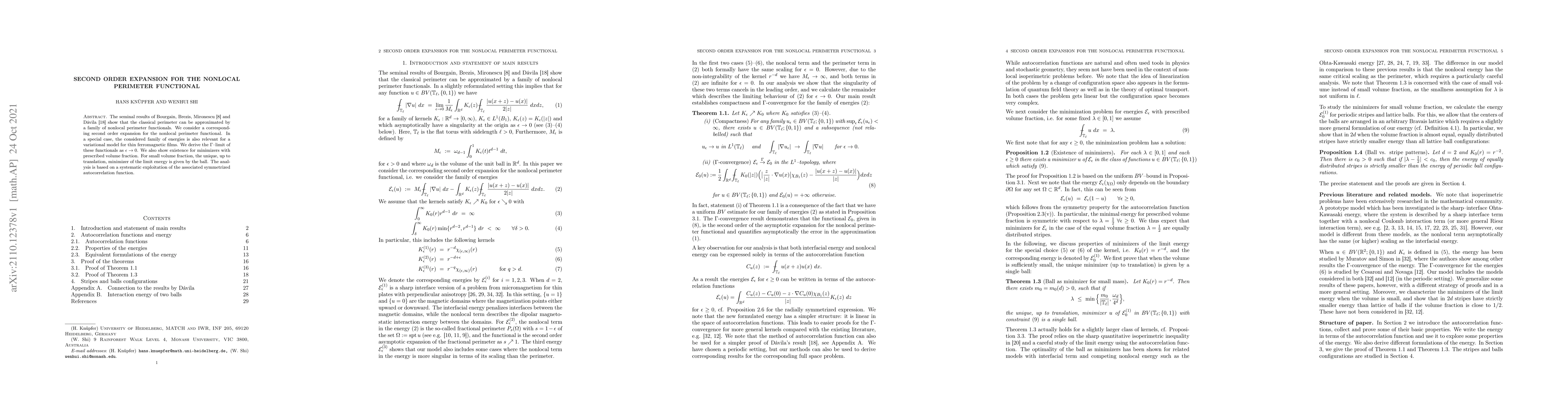 Thumbnail for Second order expansion for the nonlocal perimeter functional