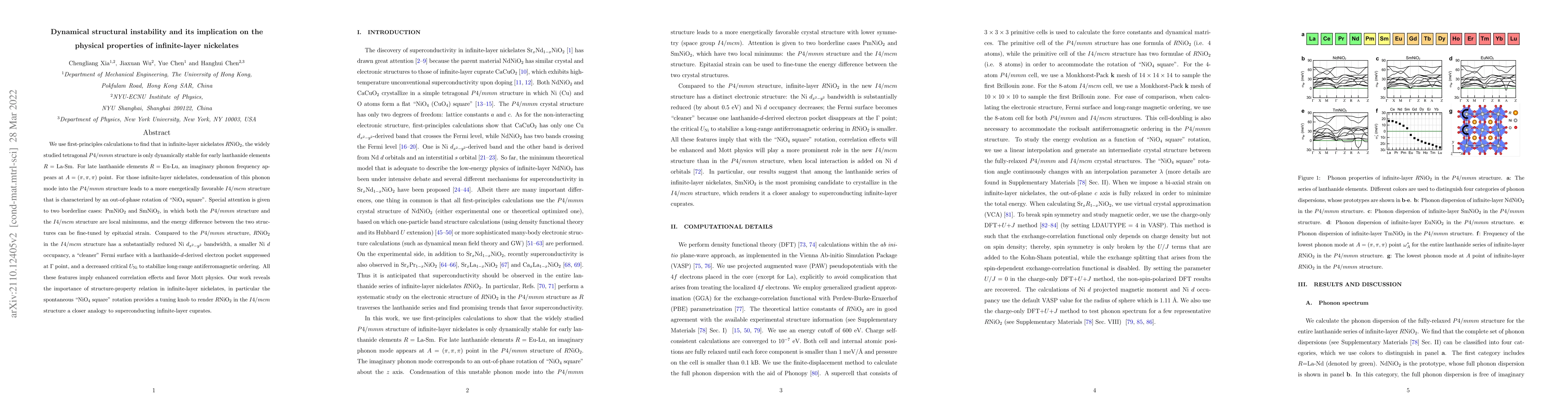Thumbnail for Dynamical structural instability and its implication on the physical
  properties of infinite-layer nickelates