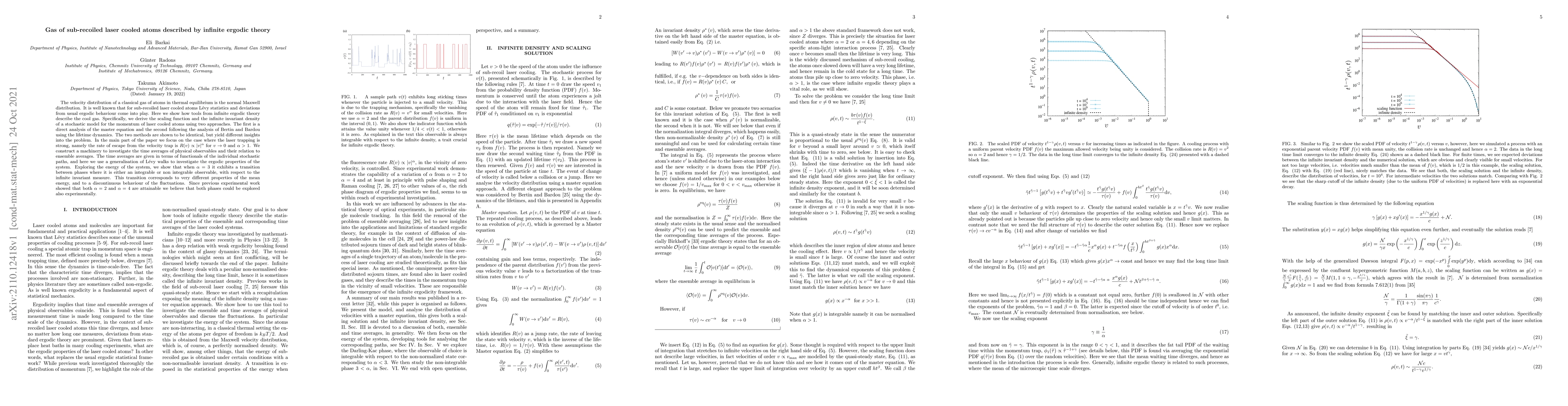 Thumbnail for Gas of sub-recoiled laser cooled atoms described by infinite ergodic
  theory