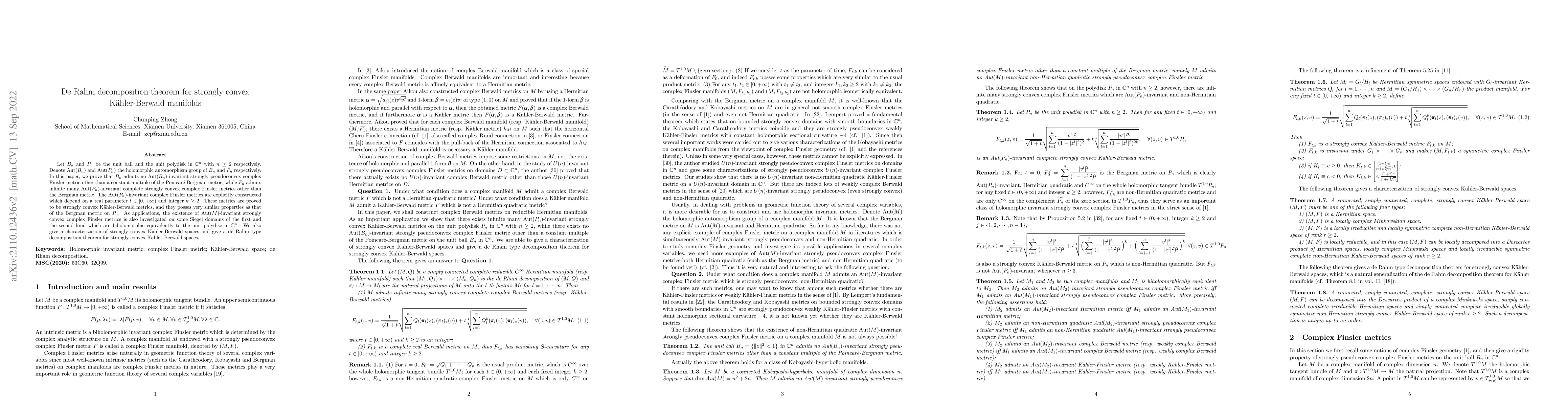 Thumbnail for Holomorphic invariant strongly pseudoconvex complex Finsler metrics