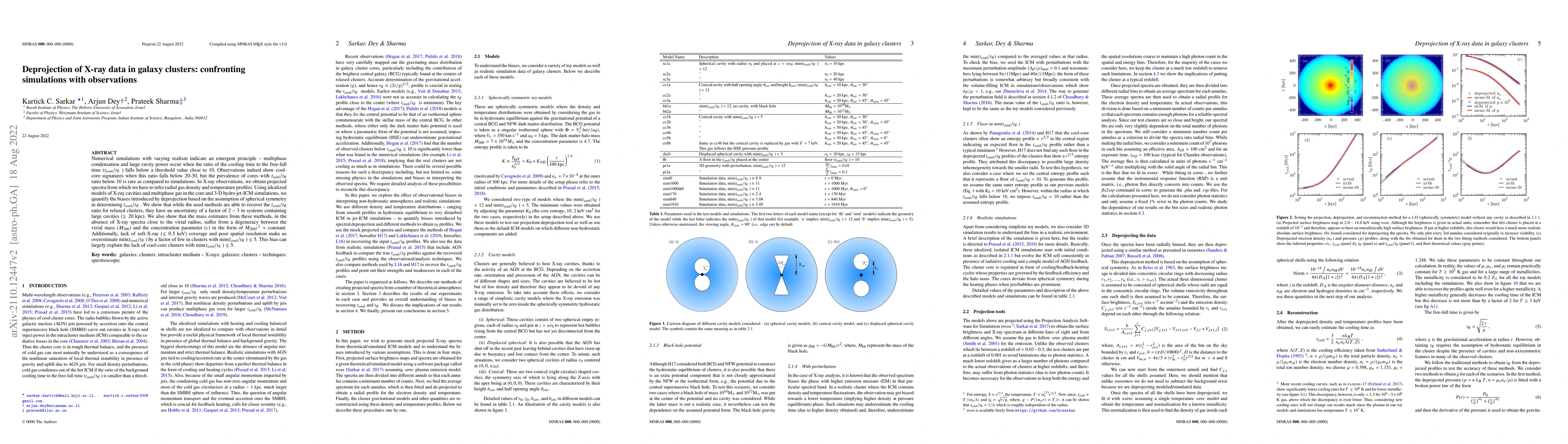 Thumbnail for Deprojection of X-ray data in galaxy clusters: confronting simulations
  with observations