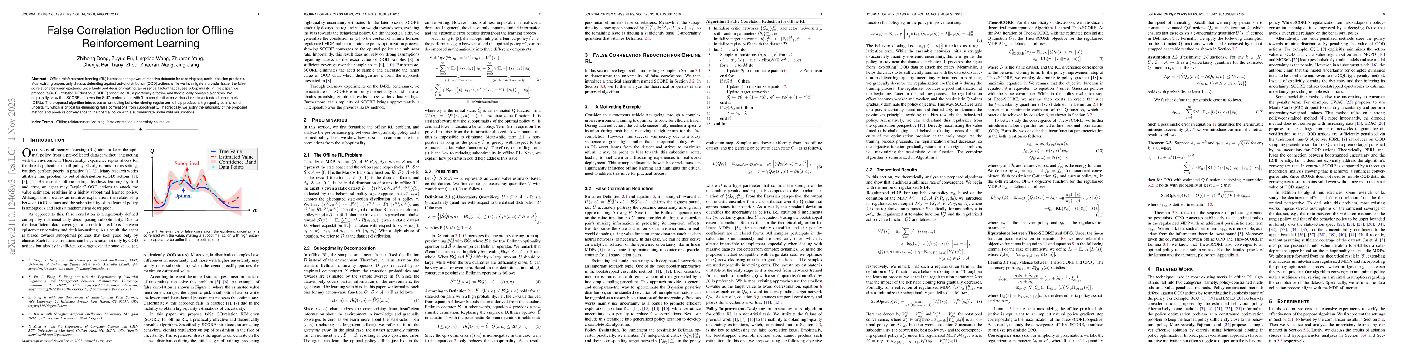 Thumbnail for False Correlation Reduction for Offline Reinforcement Learning