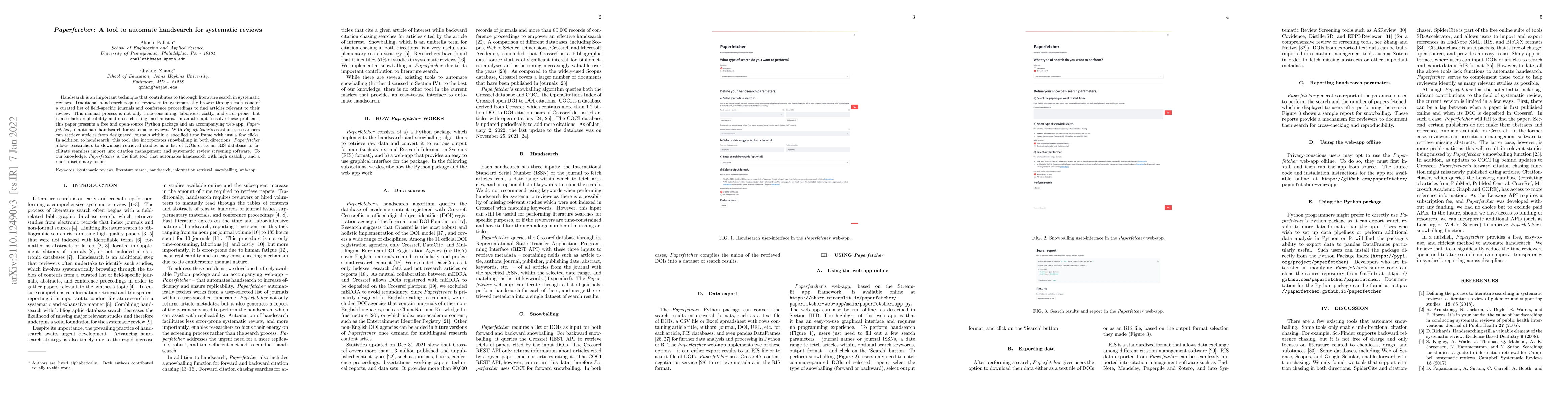 Thumbnail for Paperfetcher: A tool to automate handsearch for systematic reviews