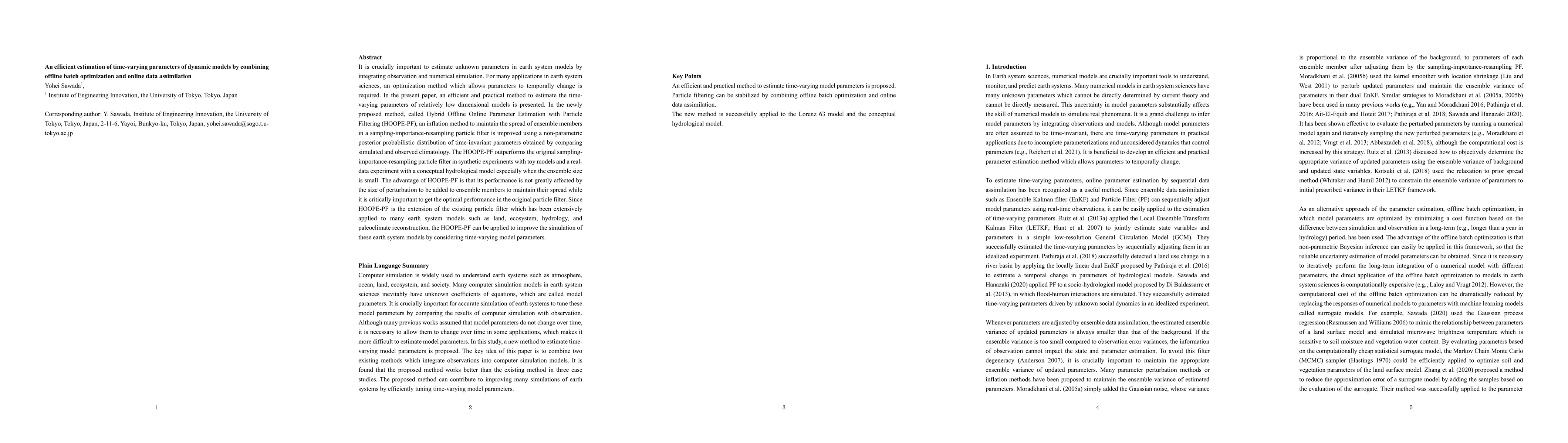 Thumbnail for An efficient estimation of time-varying parameters of dynamic models by
  combining offline batch optimization and online data assimilation