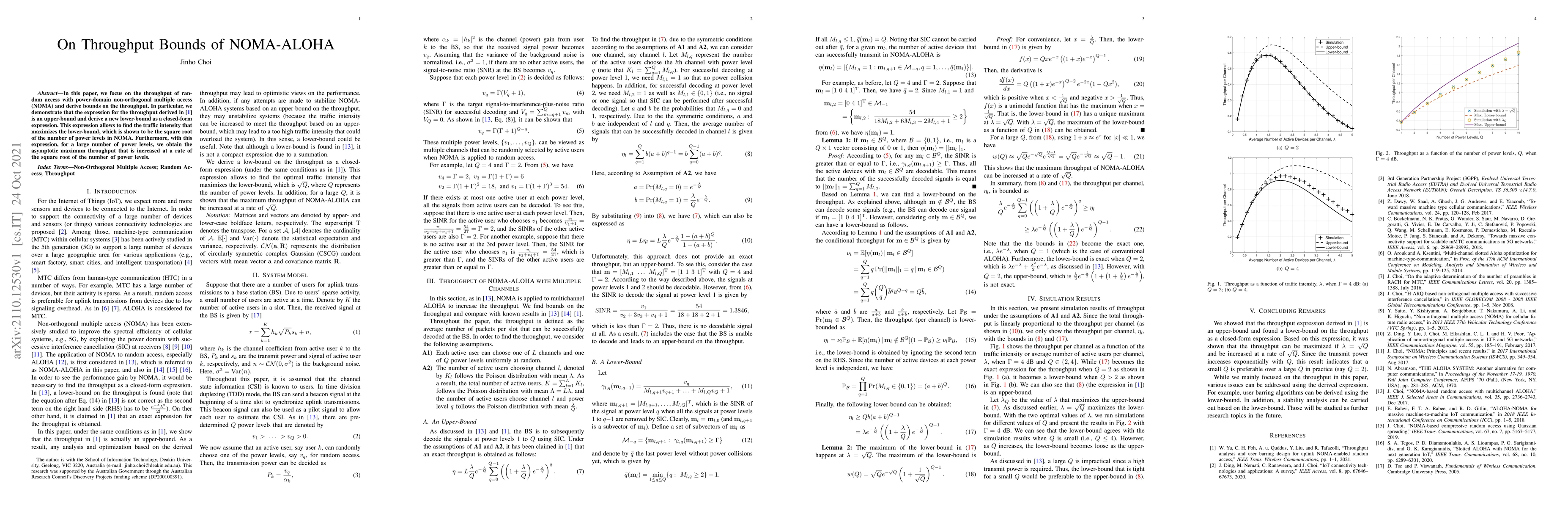 Thumbnail for On Throughput Bounds of NOMA-ALOHA
