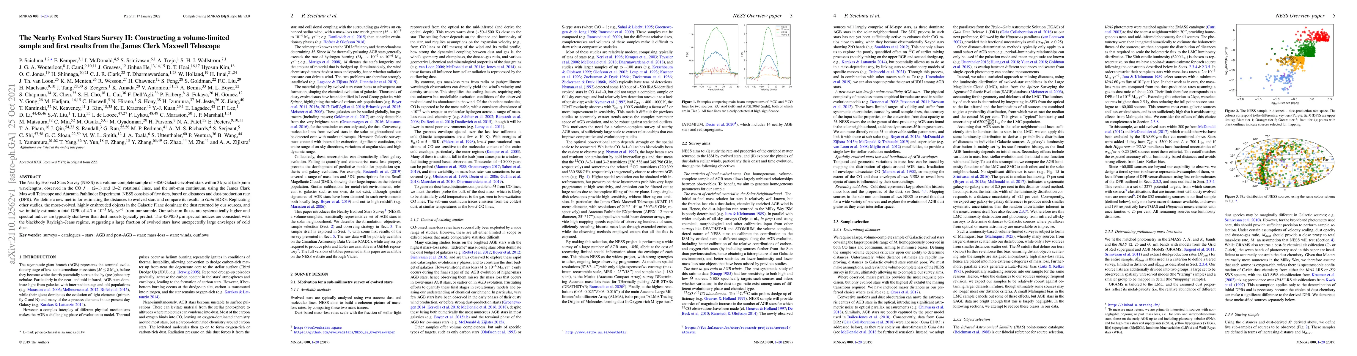 Thumbnail for The Nearby Evolved Stars Survey II: Constructing a volume-limited sample
  and first results from the James Clerk Maxwell Telescope