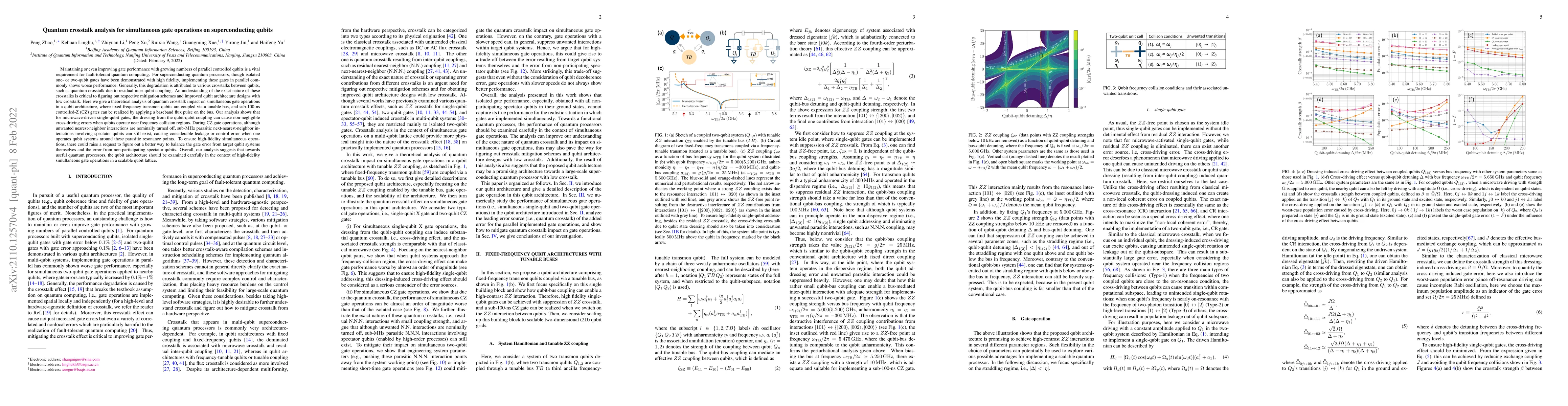 Thumbnail for Quantum crosstalk analysis for simultaneous gate operations on
  superconducting qubits
