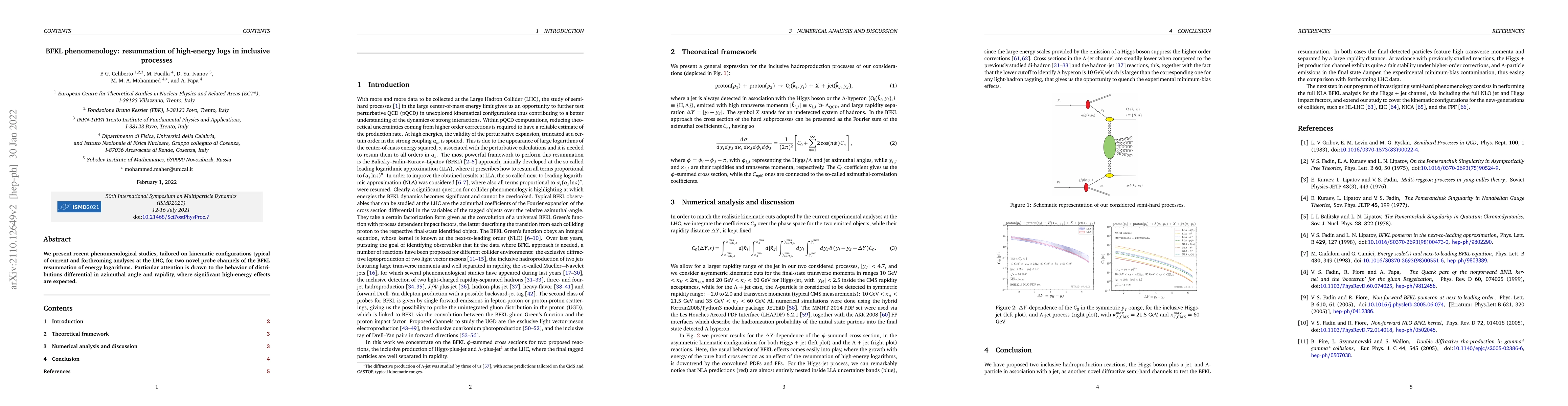 Thumbnail for BFKL phenomenology: resummation of high-energy logs in inclusive
  processes