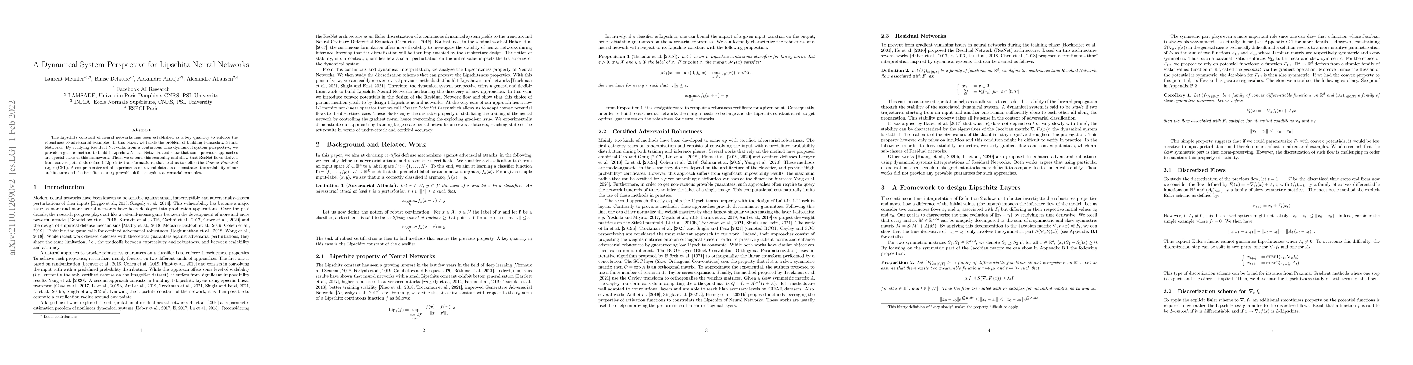 Thumbnail for A Dynamical System Perspective for Lipschitz Neural Networks