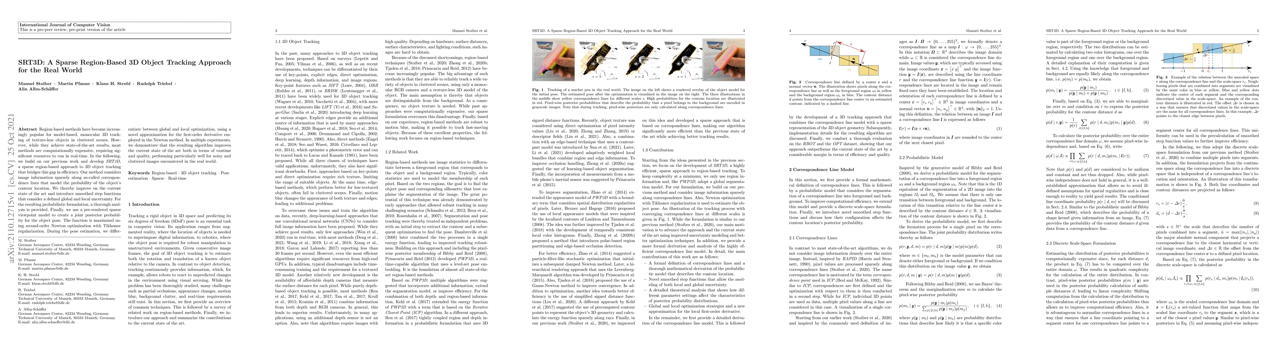 Thumbnail for SRT3D: A Sparse Region-Based 3D Object Tracking Approach for the Real
  World