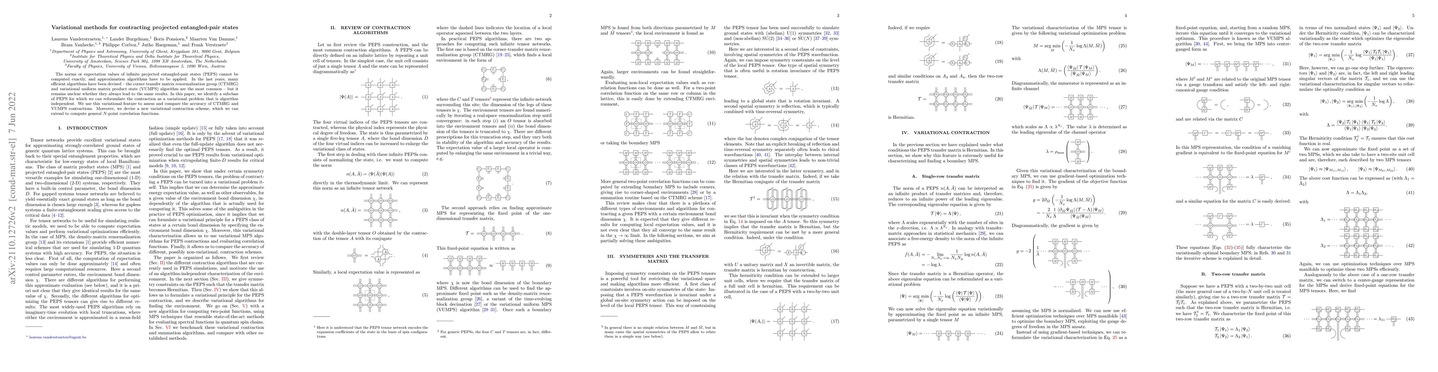 Thumbnail for Variational methods for contracting projected entangled-pair states