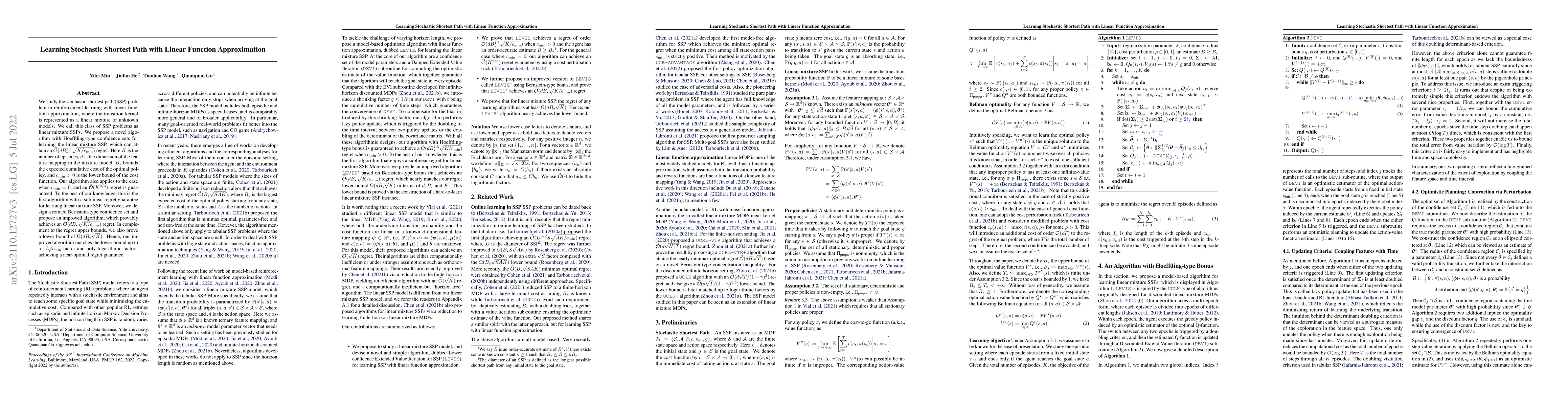 Thumbnail for Learning Stochastic Shortest Path with Linear Function Approximation