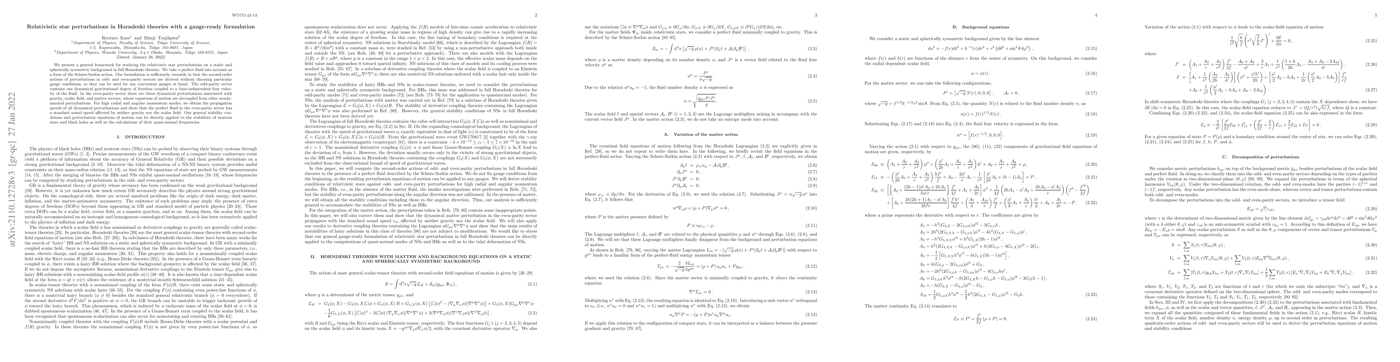 Thumbnail for Relativistic star perturbations in Horndeski theories with a gauge-ready
  formulation