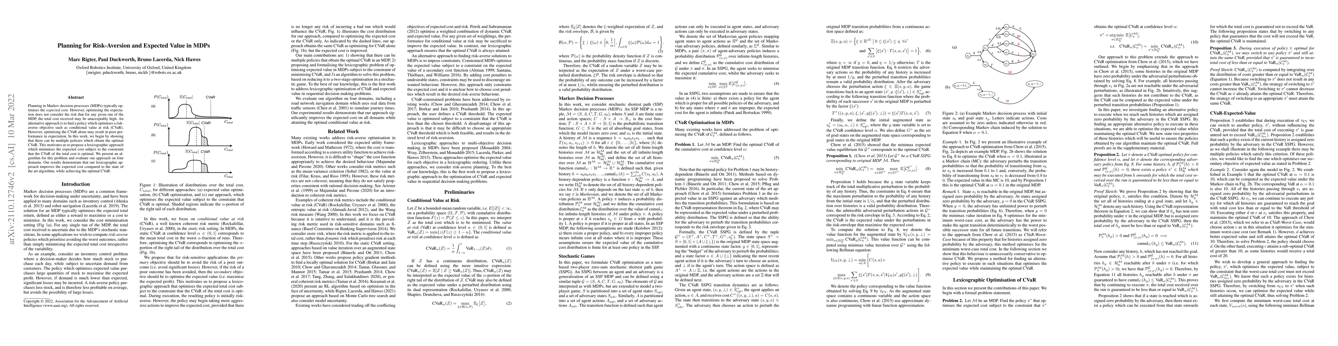 Thumbnail for Planning for Risk-Aversion and Expected Value in MDPs