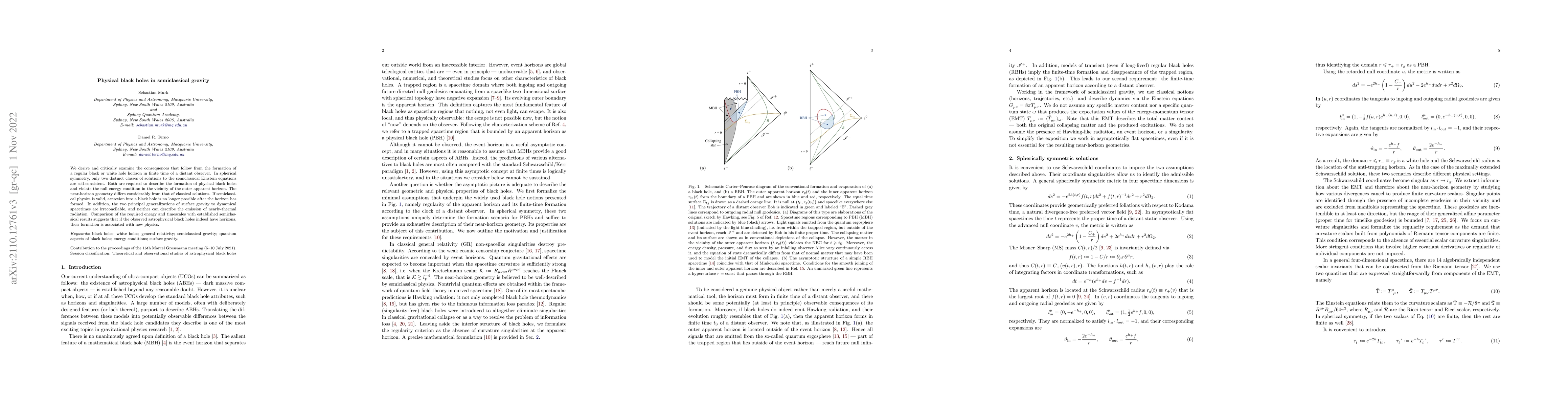 Thumbnail for Physical black holes in semiclassical gravity
