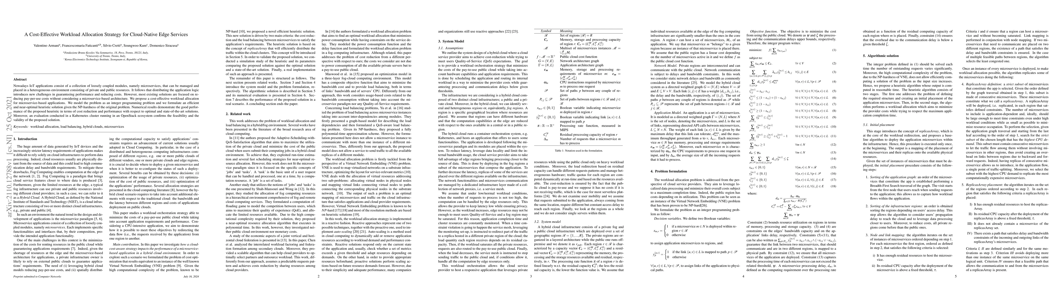 Thumbnail for A Cost-Effective Workload Allocation Strategy for Cloud-Native Edge
  Services