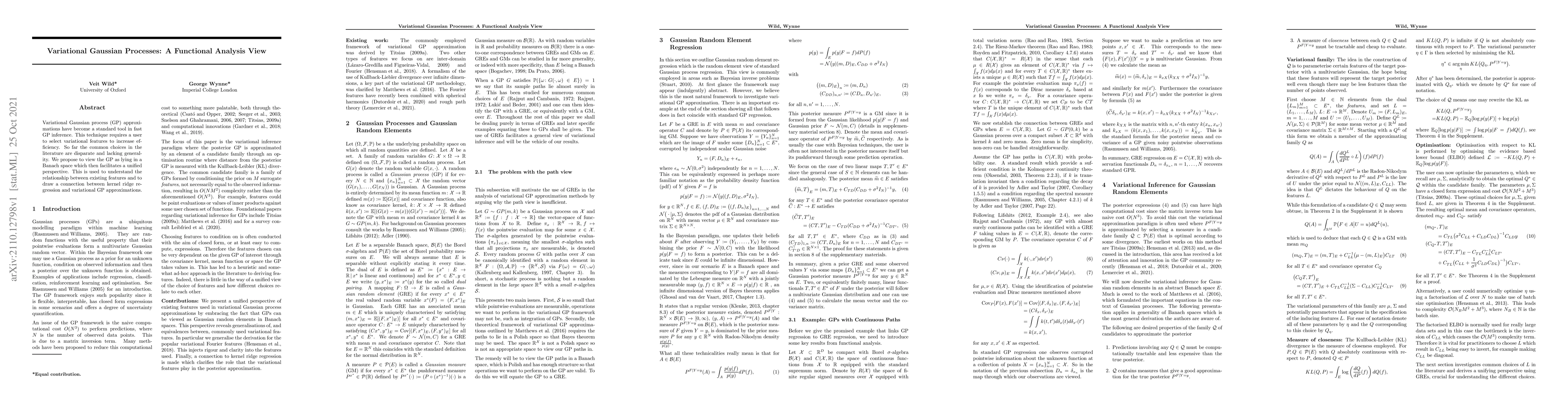 Thumbnail for Variational Gaussian Processes: A Functional Analysis View