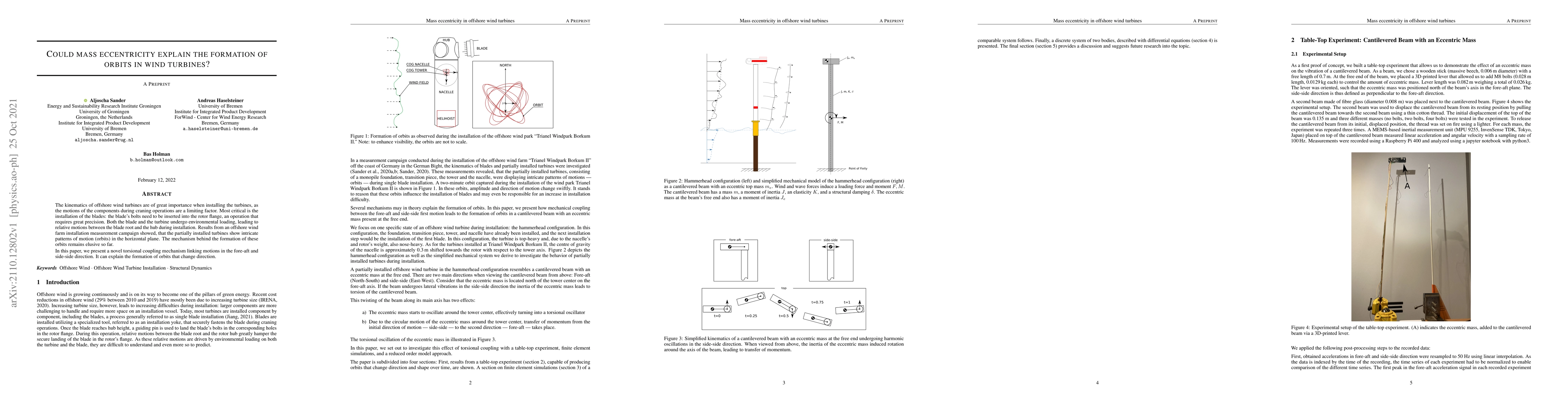 Thumbnail for Could mass eccentricity explain the formation of orbits in wind
  turbines?
