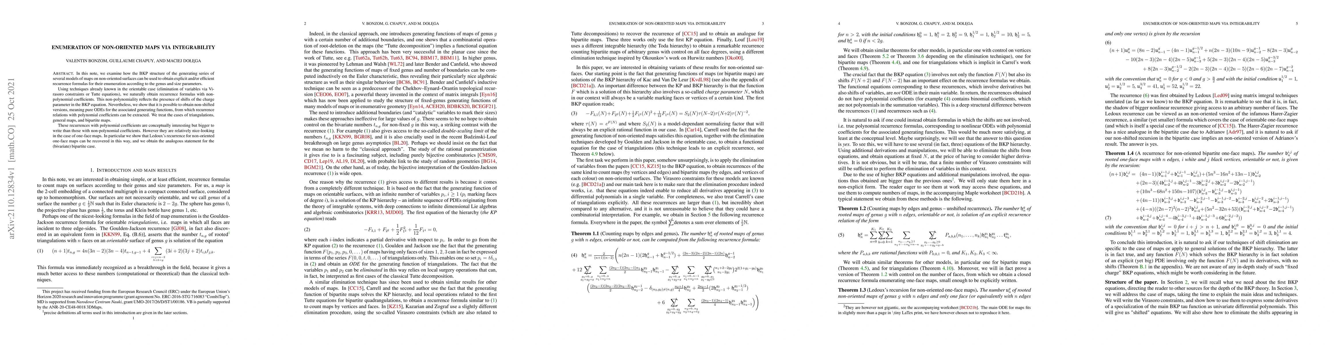 Thumbnail for Enumeration of non-oriented maps via integrability