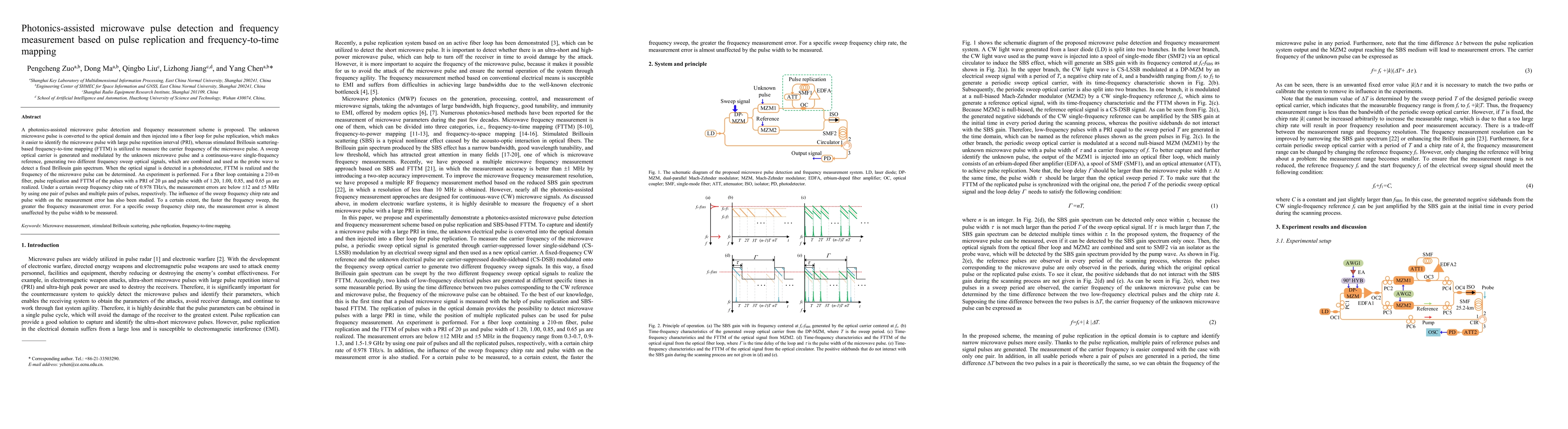 Thumbnail for Photonics-assisted microwave pulse detection and frequency measurement
  based on pulse replication and frequency-to-time mapping