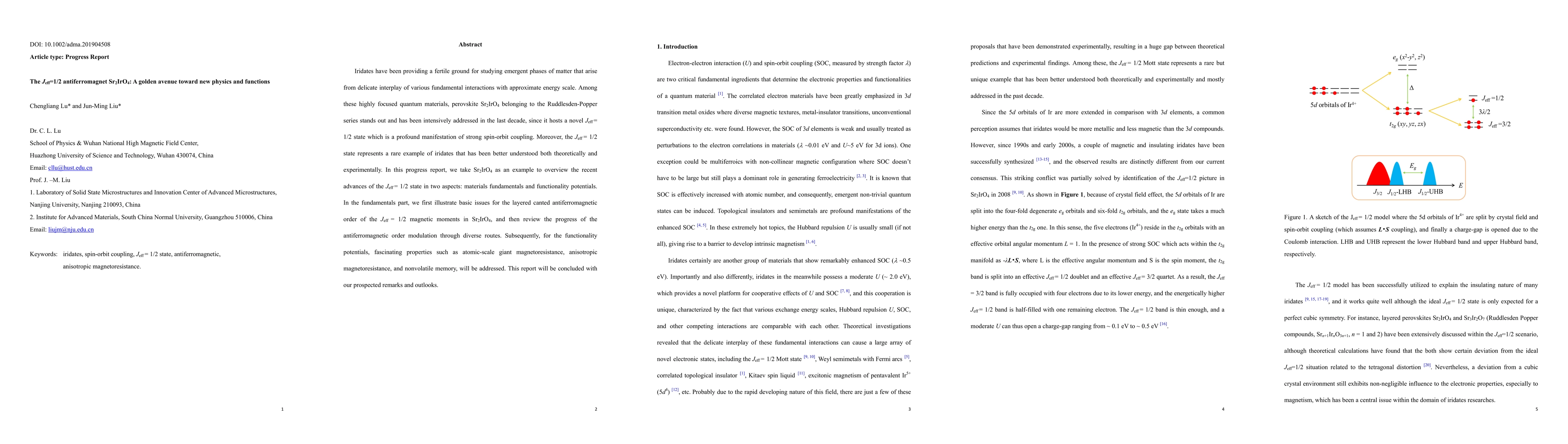 Thumbnail for The Jeff=1/2 antiferromagnet Sr2IrO4: A golden avenue toward new physics
  and functions