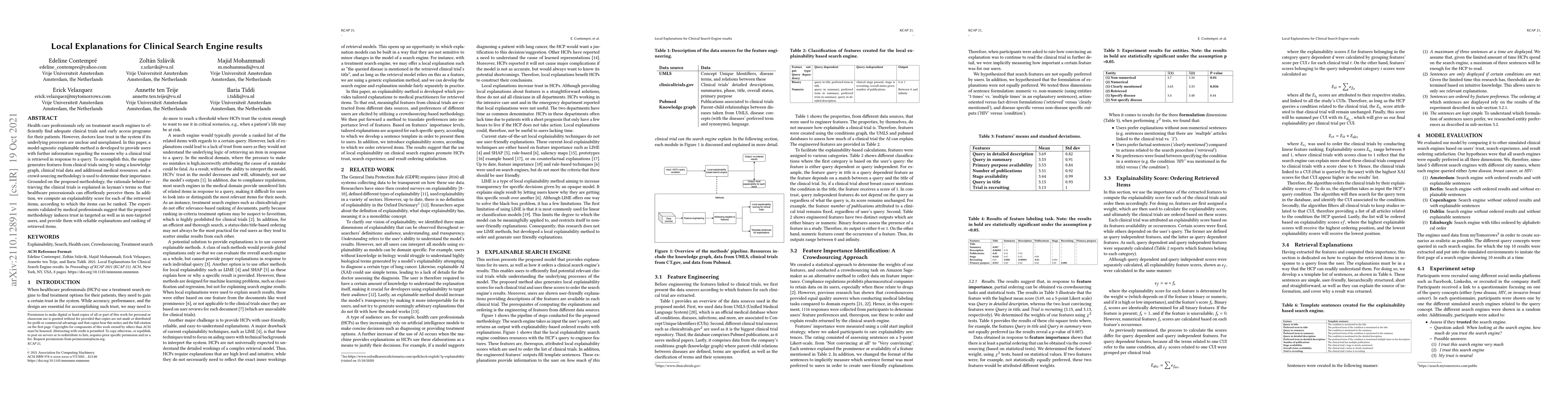 Thumbnail for Local Explanations for Clinical Search Engine results