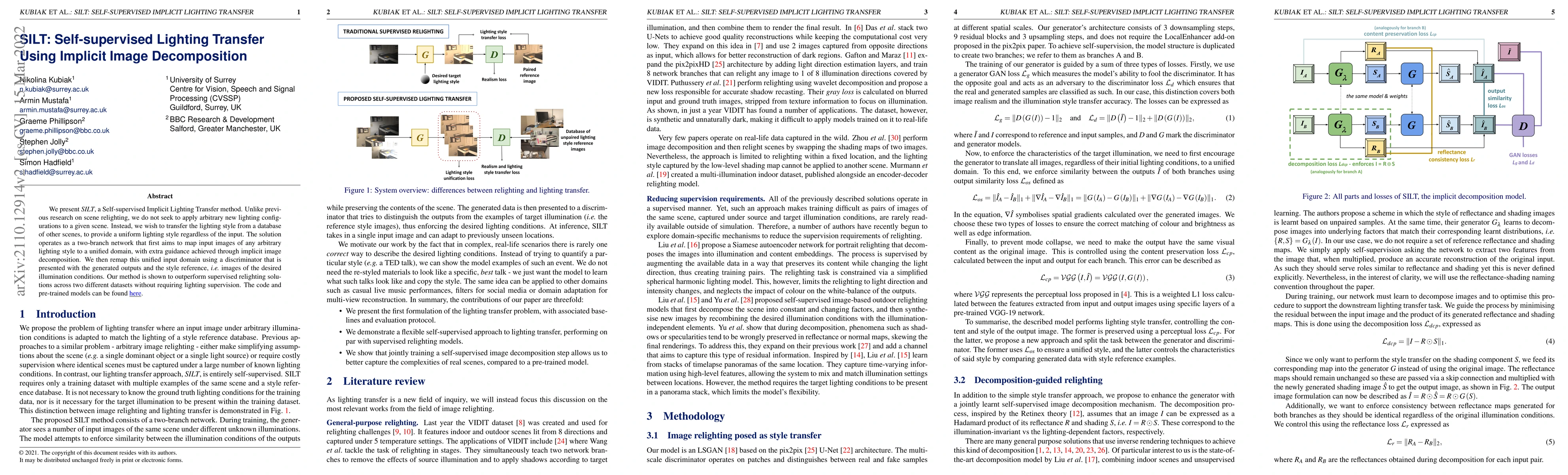 Thumbnail for SILT: Self-supervised Lighting Transfer Using Implicit Image
  Decomposition