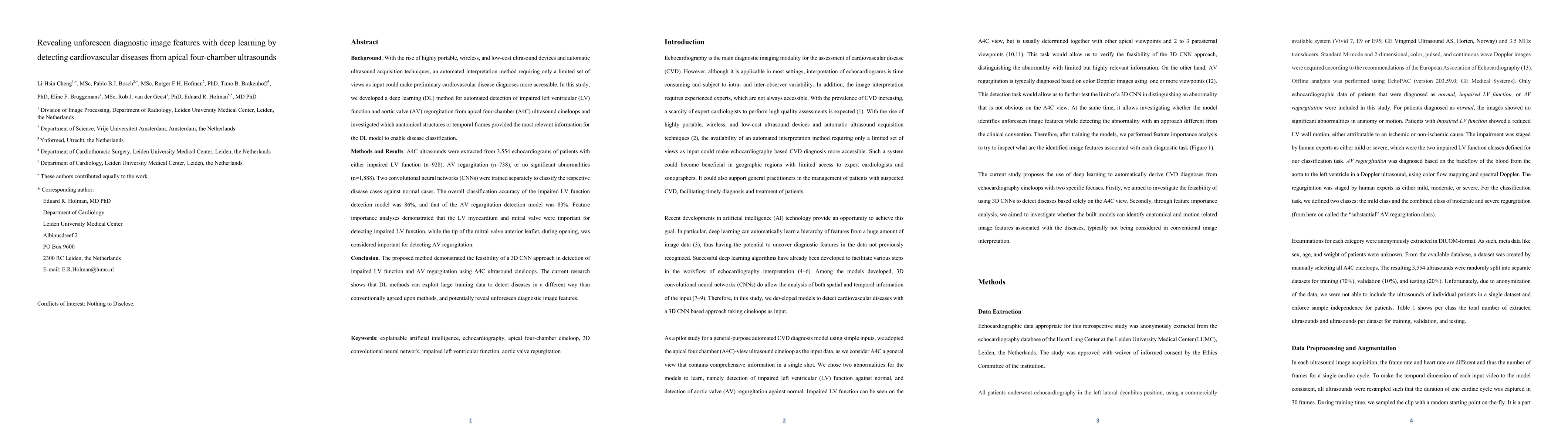 Thumbnail for Revealing unforeseen diagnostic image features with deep learning by
  detecting cardiovascular diseases from apical four-chamber ultrasounds
