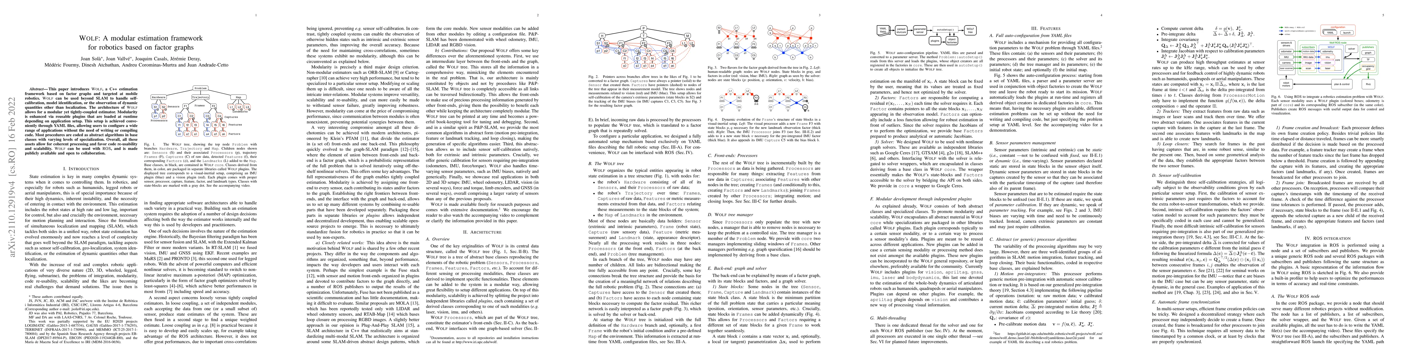 Thumbnail for WOLF: A modular estimation framework for robotics based on factor graphs