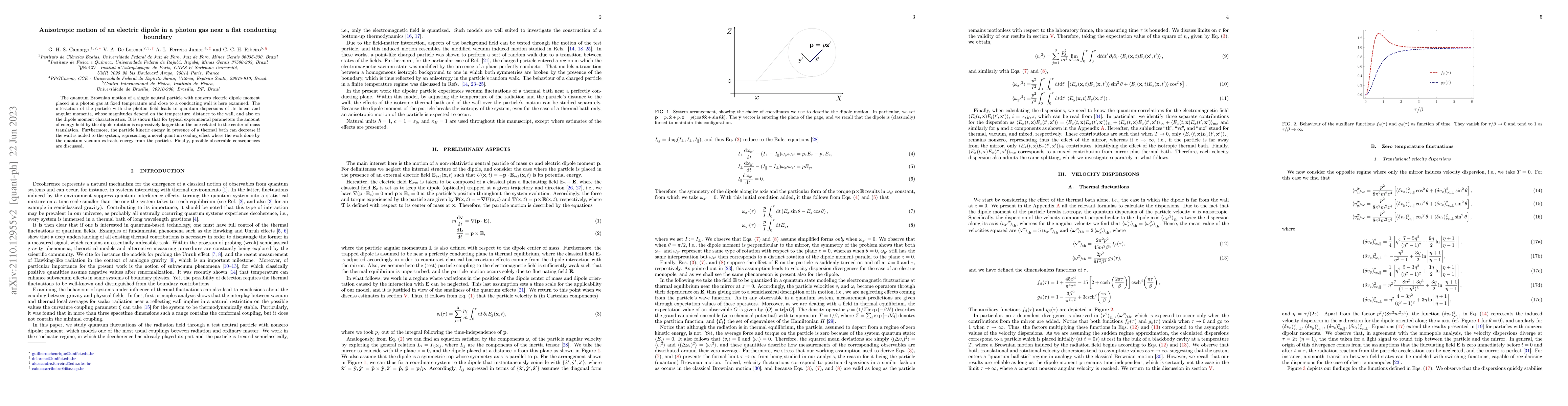 Thumbnail for Anisotropic motion of an electric dipole in a photon gas near a flat
  conducting boundary