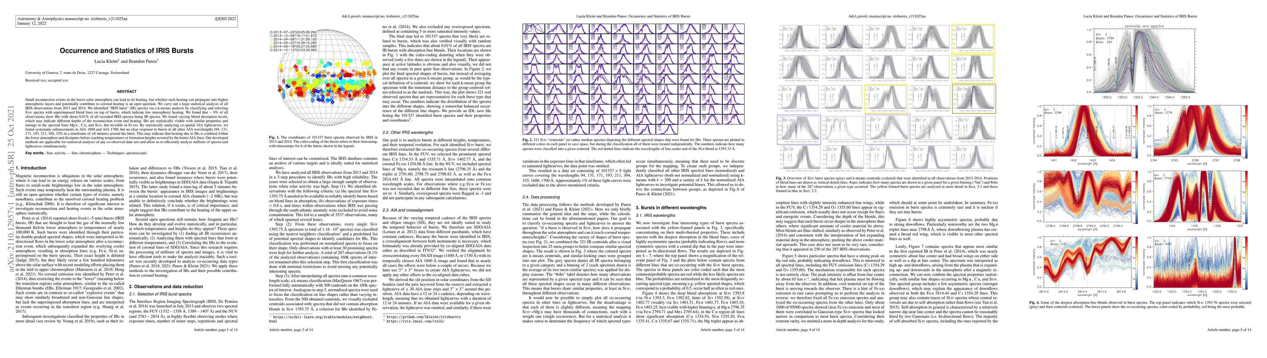 Thumbnail for Occurrence and Statistics of IRIS Bursts