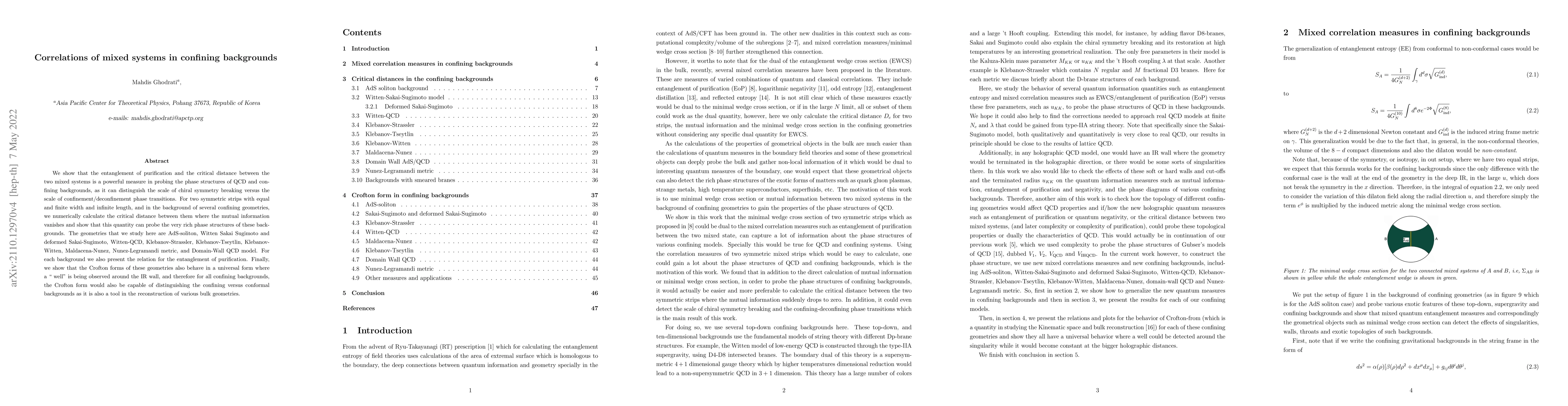 Thumbnail for Correlations of mixed systems in confining backgrounds