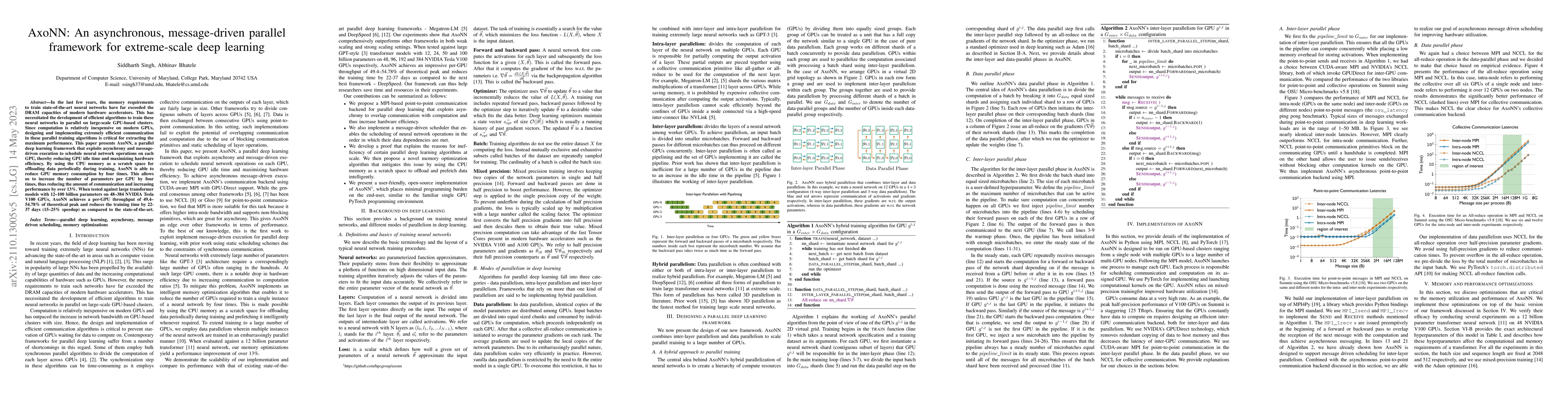 Thumbnail for AxoNN: An asynchronous, message-driven parallel framework for
  extreme-scale deep learning