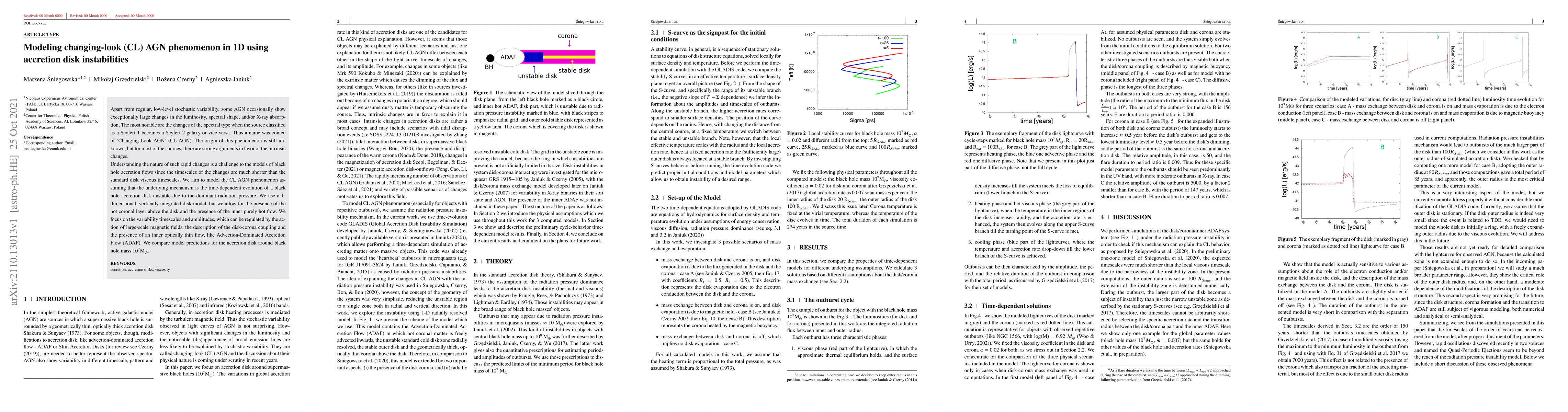 Thumbnail for Modeling changing-look (CL) AGN phenomenon in 1D using accretion disk
  instabilities