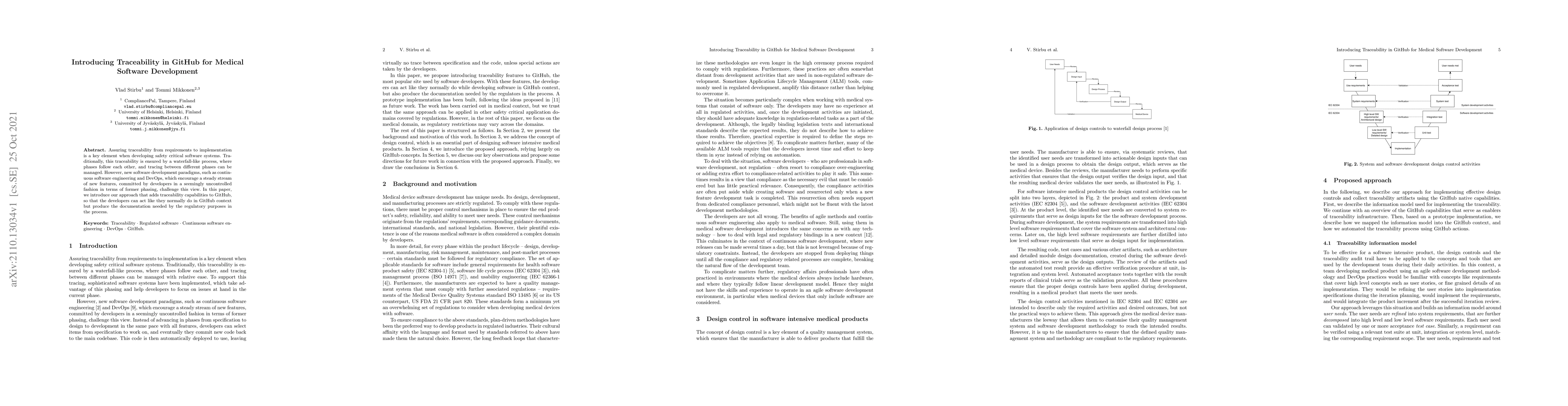 Thumbnail for Introducing Traceability in GitHub for Medical Software Development