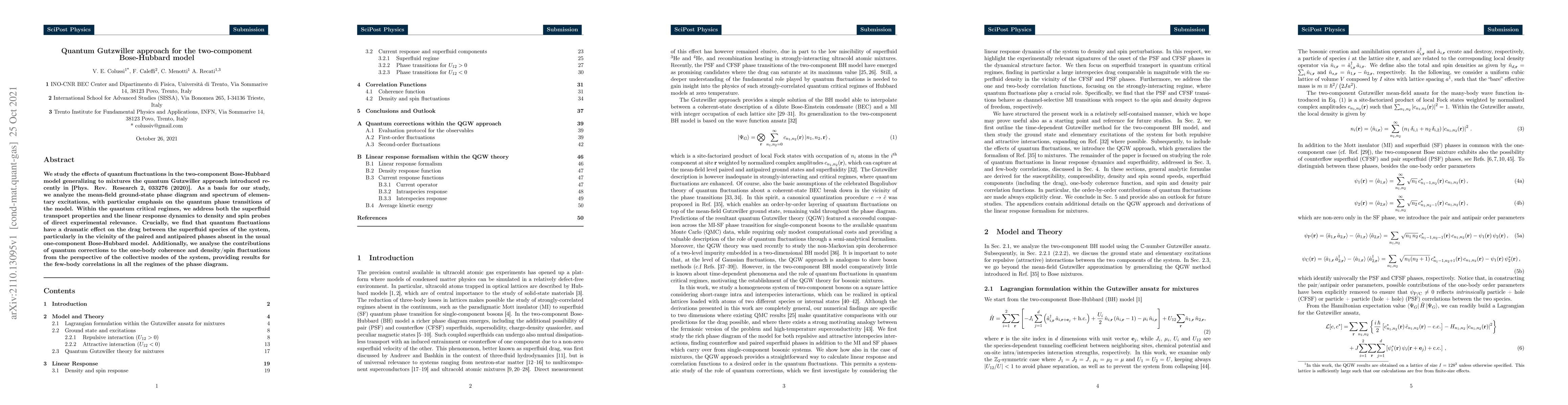 Thumbnail for Quantum Gutzwiller approach for the two-component Bose-Hubbard model