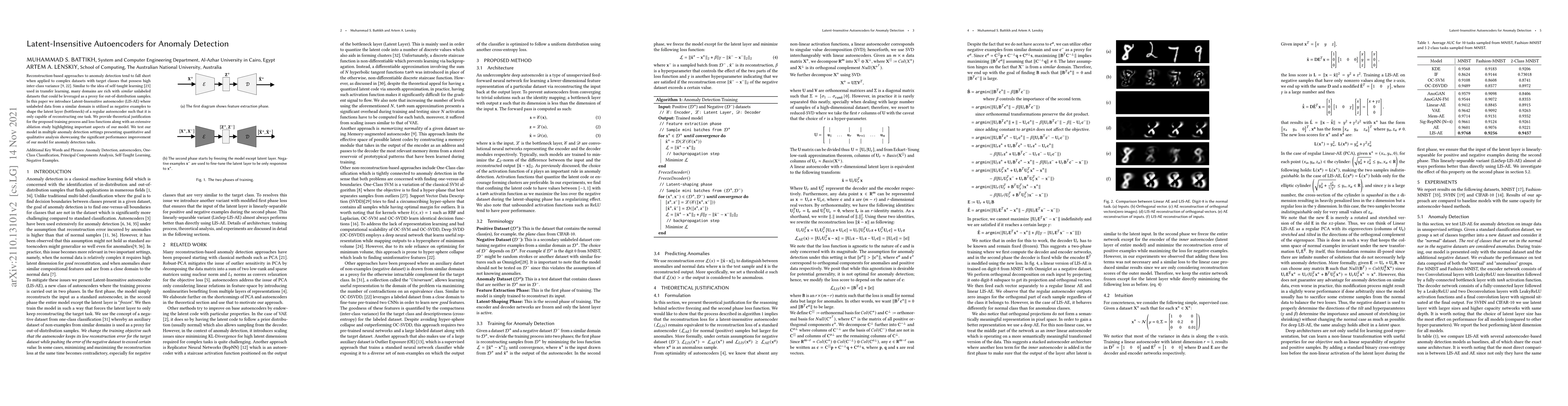 Thumbnail for Latent-Insensitive autoencoders for Anomaly Detection