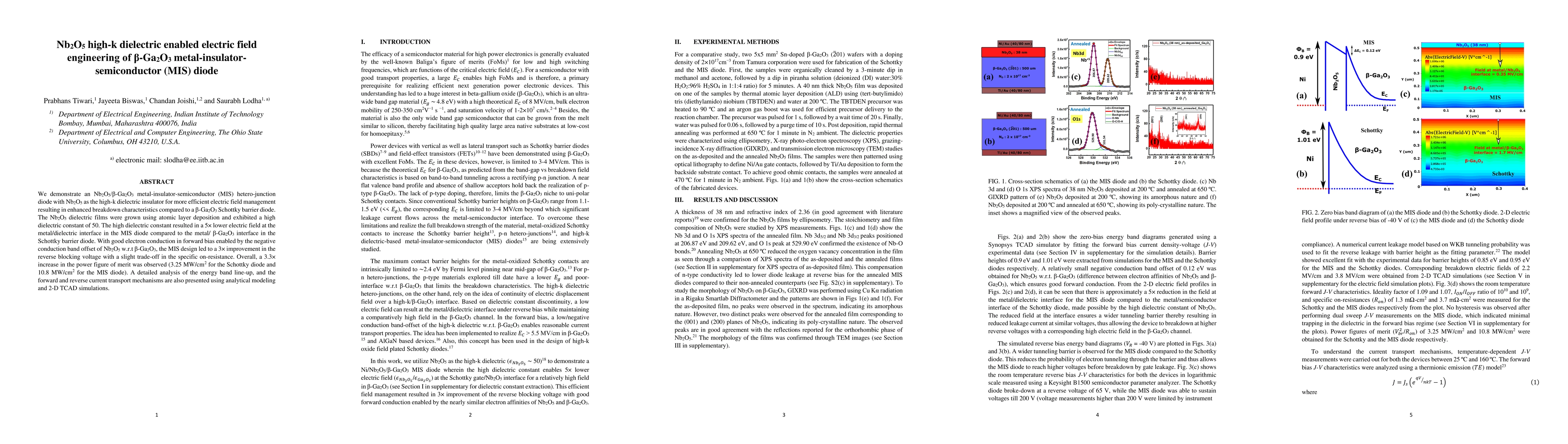 Thumbnail for Nb$_{2}$O$_{5}$ high-k dielectric enabled electric field engineering of
  $\beta$-Ga$_{2}$O$_{3}$ metal-insulator-semiconductor (MIS) diode