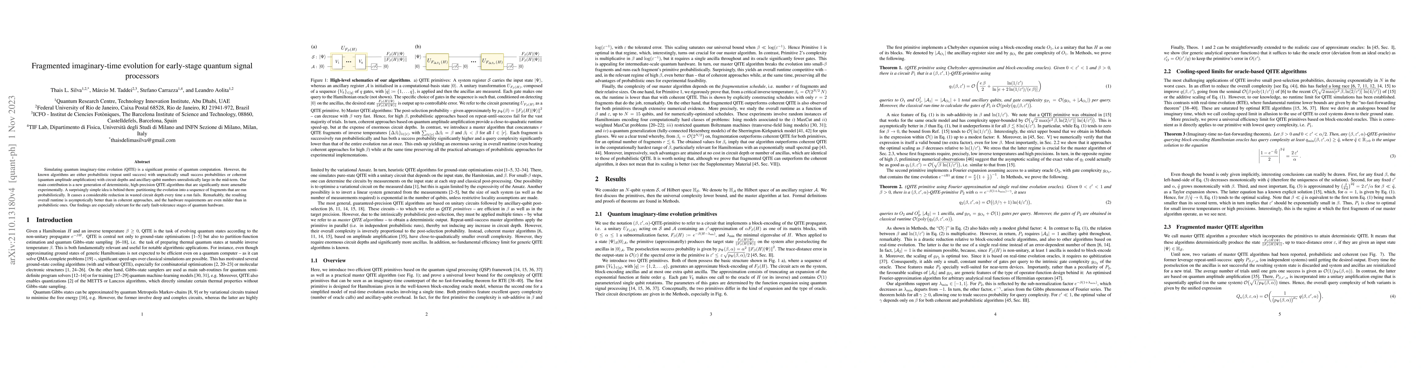 Thumbnail for Fragmented imaginary-time evolution for early-stage quantum signal
  processors