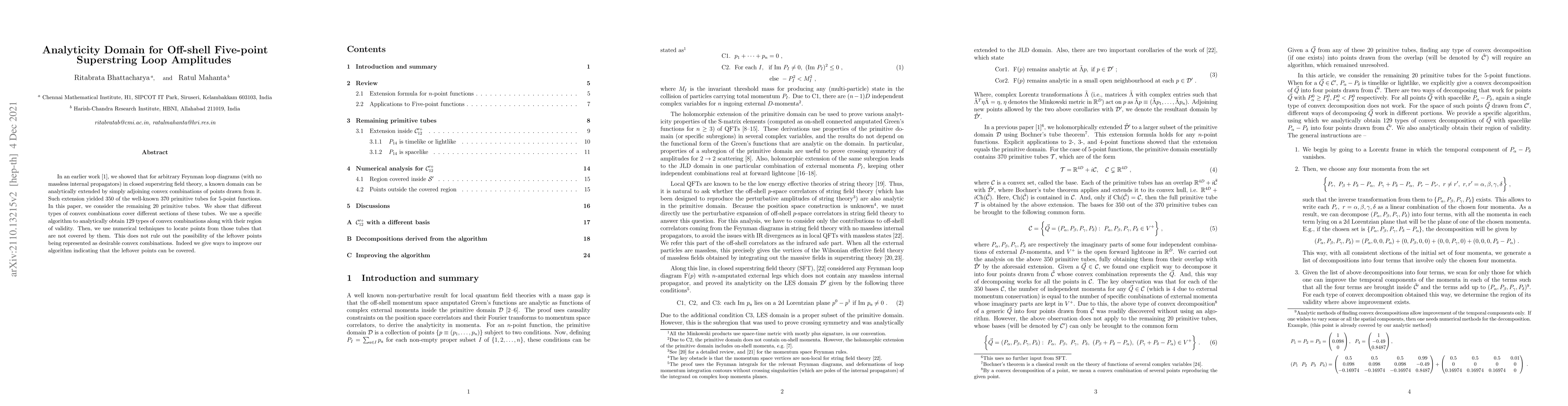 Thumbnail for Analyticity Domain for Off-shell Five-point Superstring Loop Amplitudes